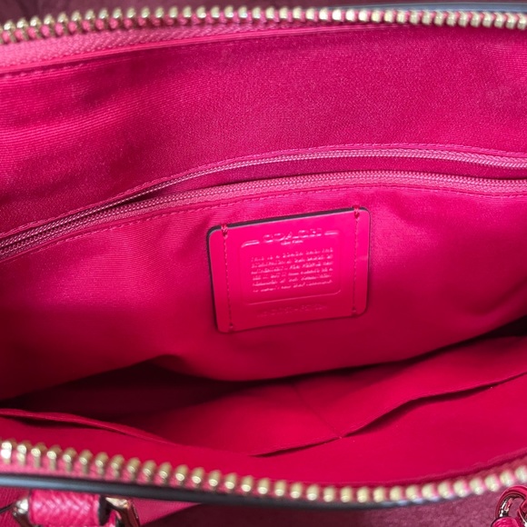 Leather Coach Satchel in Pink - Picture 4 of 8
